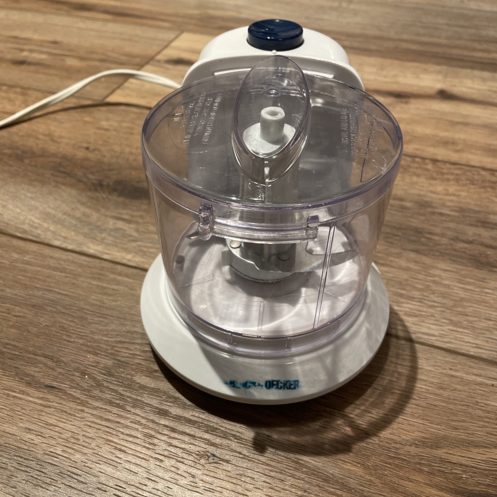Black & Decker HC306 One-Touch 1.5 Cup Electric Food Chopper Processor White