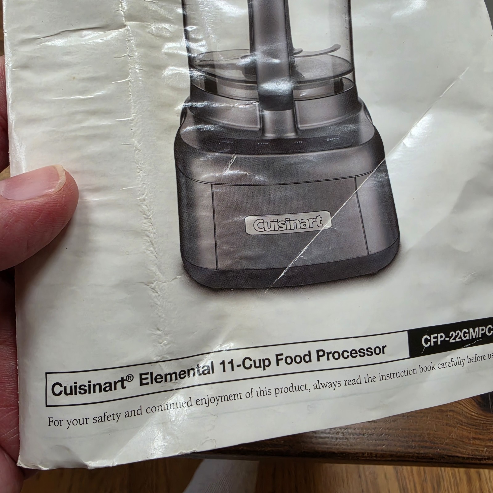 Cuisinart Elemental 11-cup Food Processor Model CFP-22GMPC Base Only Tested