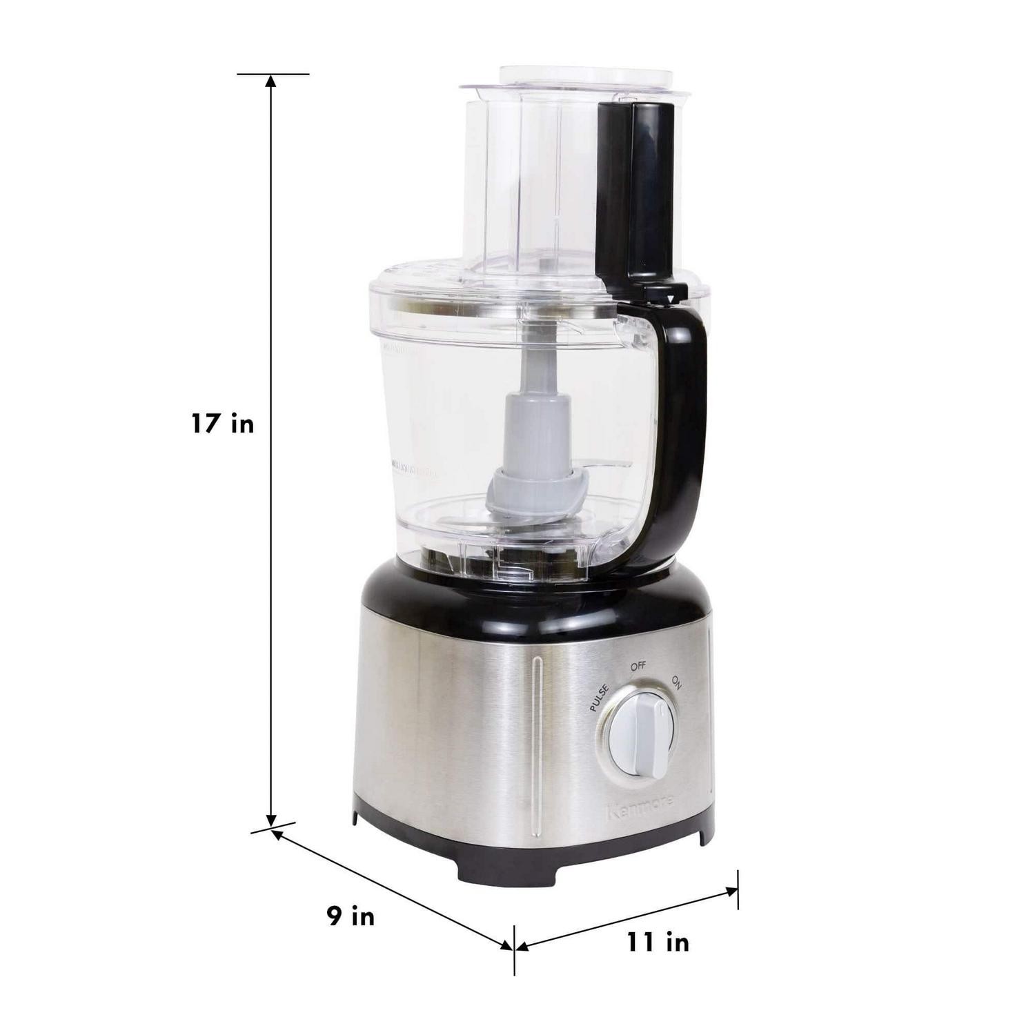 Kenmore 11-Cup Food Processor And Vegetable Chopper, Black And Silver