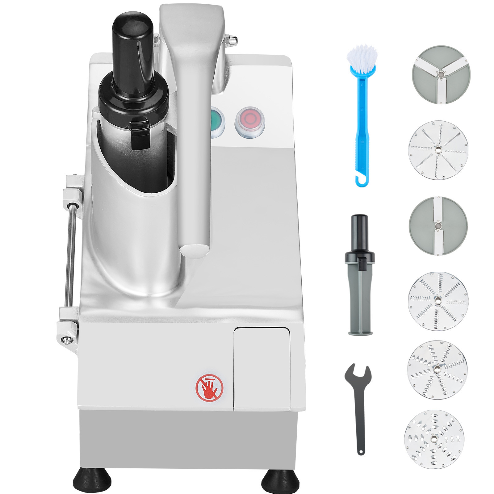 Commercial Food Processor Vegetable Chopper Cutter w/ 6 Blades Fruit Blender