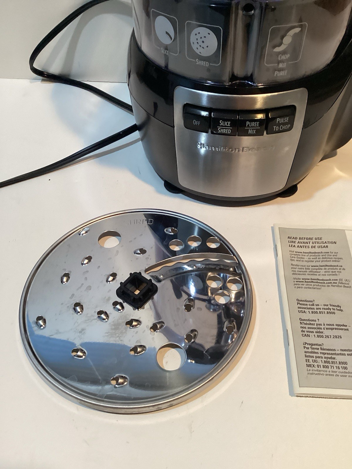 Hamilton Beach 70721 10 Cup Stack and Snap Food Processor – Black