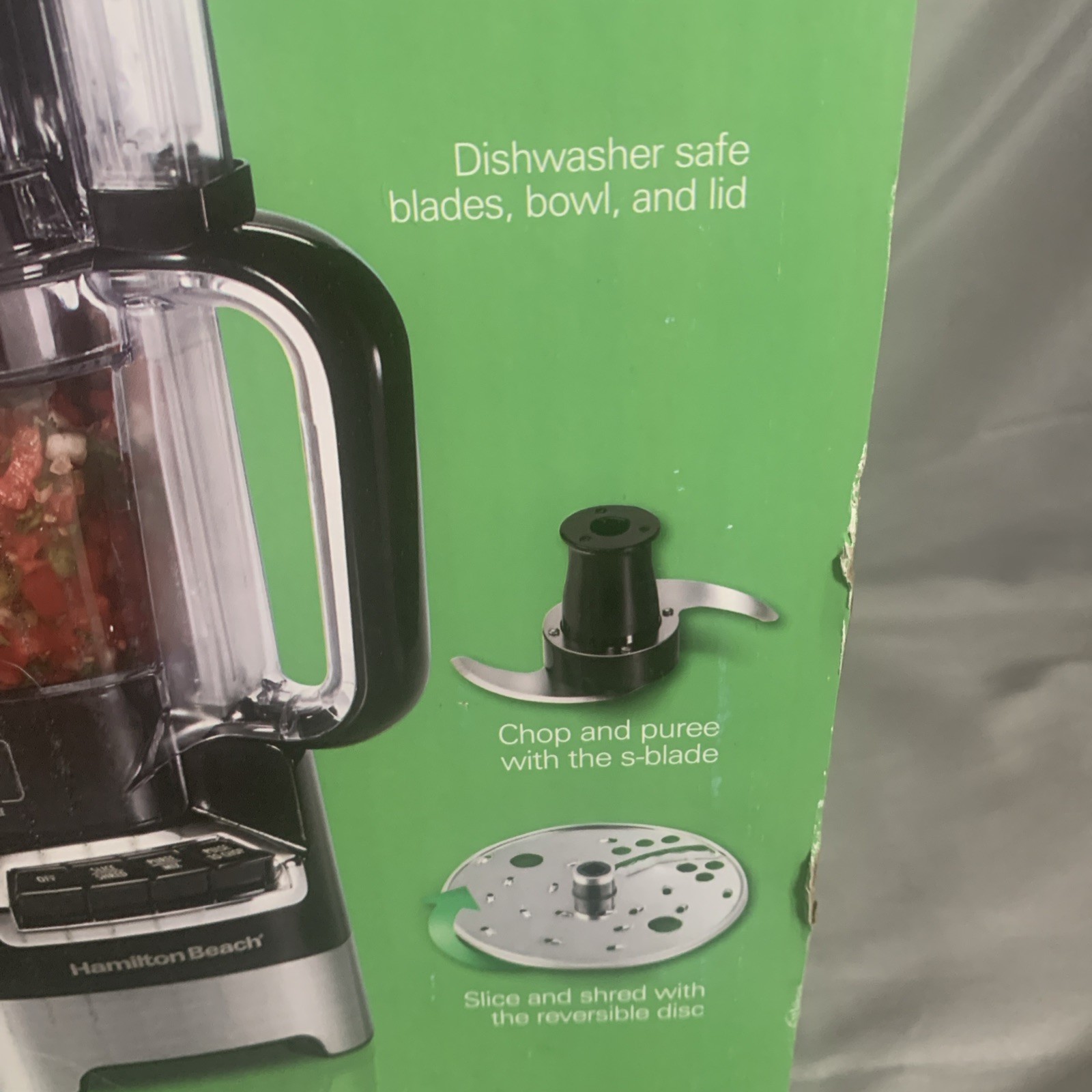 Hamilton Beach 10-Cup Food Processor – Black/Stainless (70723) NEW