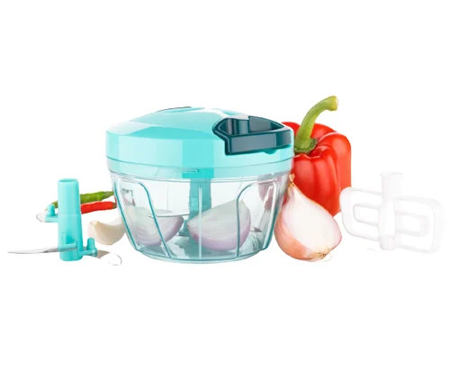 Manual Food Processor Vegetable Chopper, Portable Hand Pull String Garlic Mincer