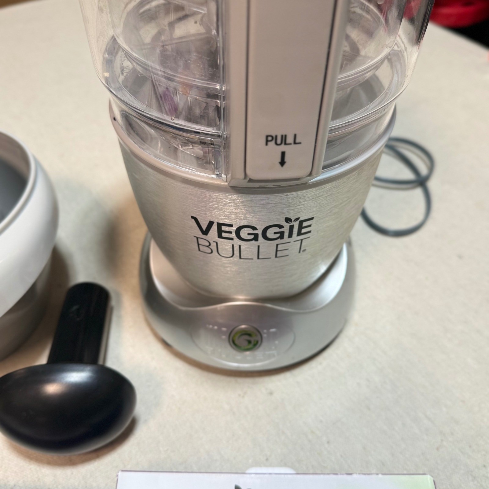 Veggie Bullet Electric Spiralizer 8pc Set +3 Extra Blades Silver Stainless Steel