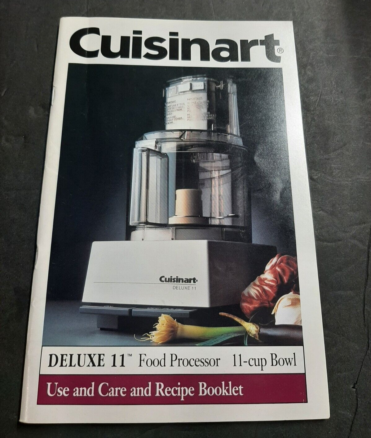 CUISINART DELUXE 11 FOOD PROCESSOR USE AND CARE AND RECIPE BOOKLET