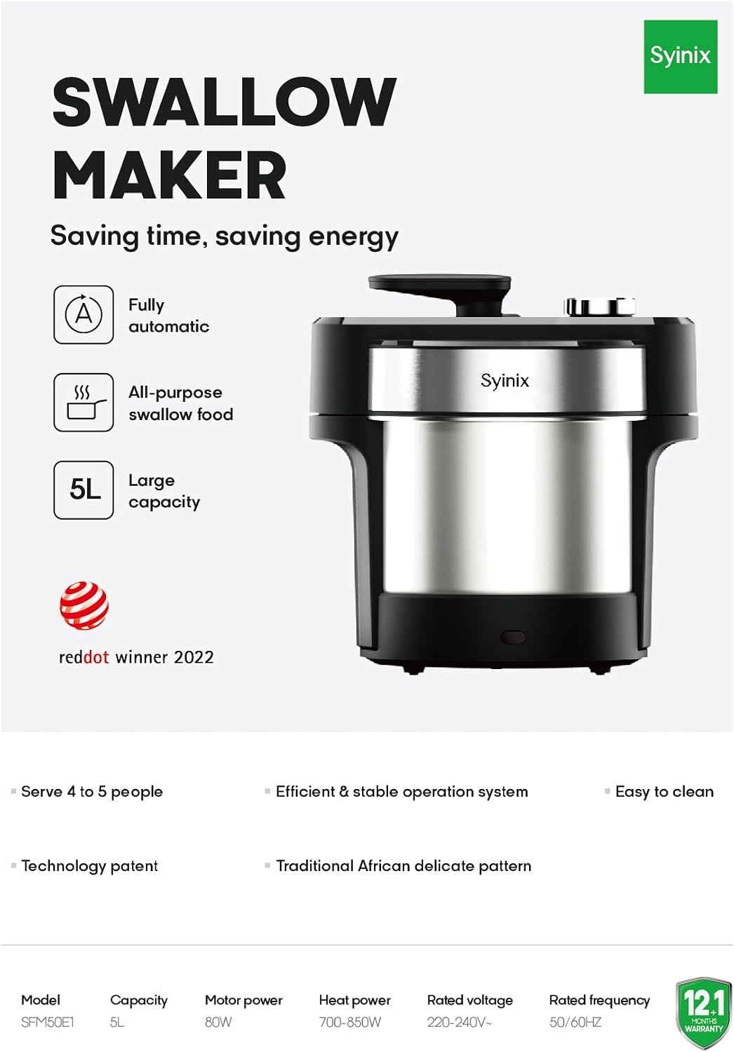 Swallow Maker Pro – Automatic African Food Swallow Mixer Food Processor Food