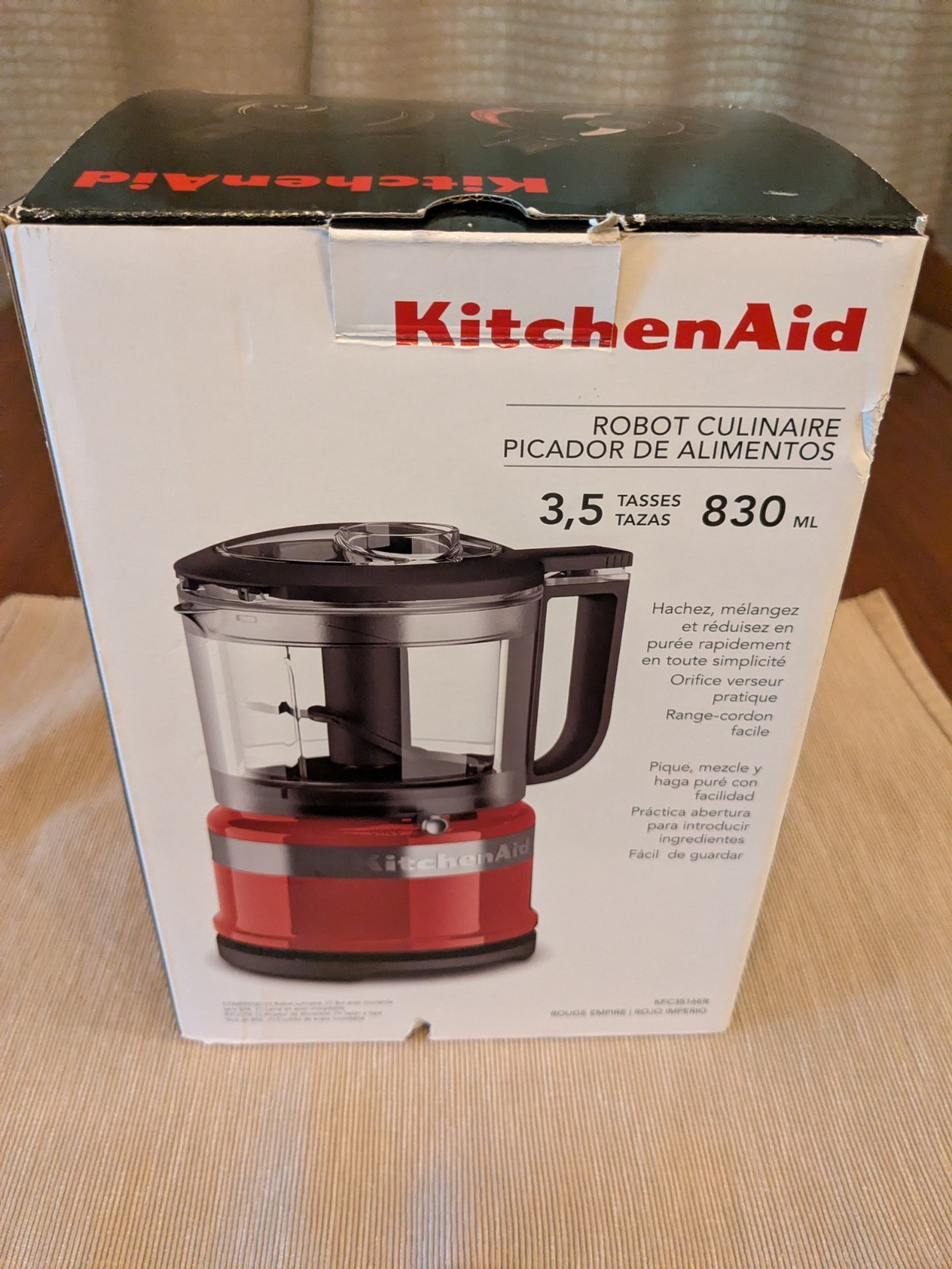 KitchenAid 3.5 Cup Mini Food Processor Red Chopper KfC3516ER Works Great