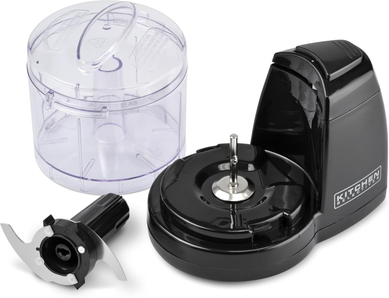Mini Electric Food Chopper for Kitchen -Chops, Minces & Dices -1-1/2 Cups, Black