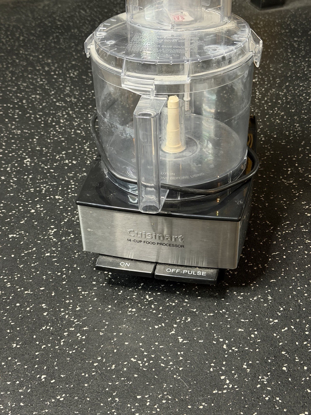 Cuisinart Custom 14 Cup Food Processor DFP-14 BCN Silver & Black—No Blade—Works
