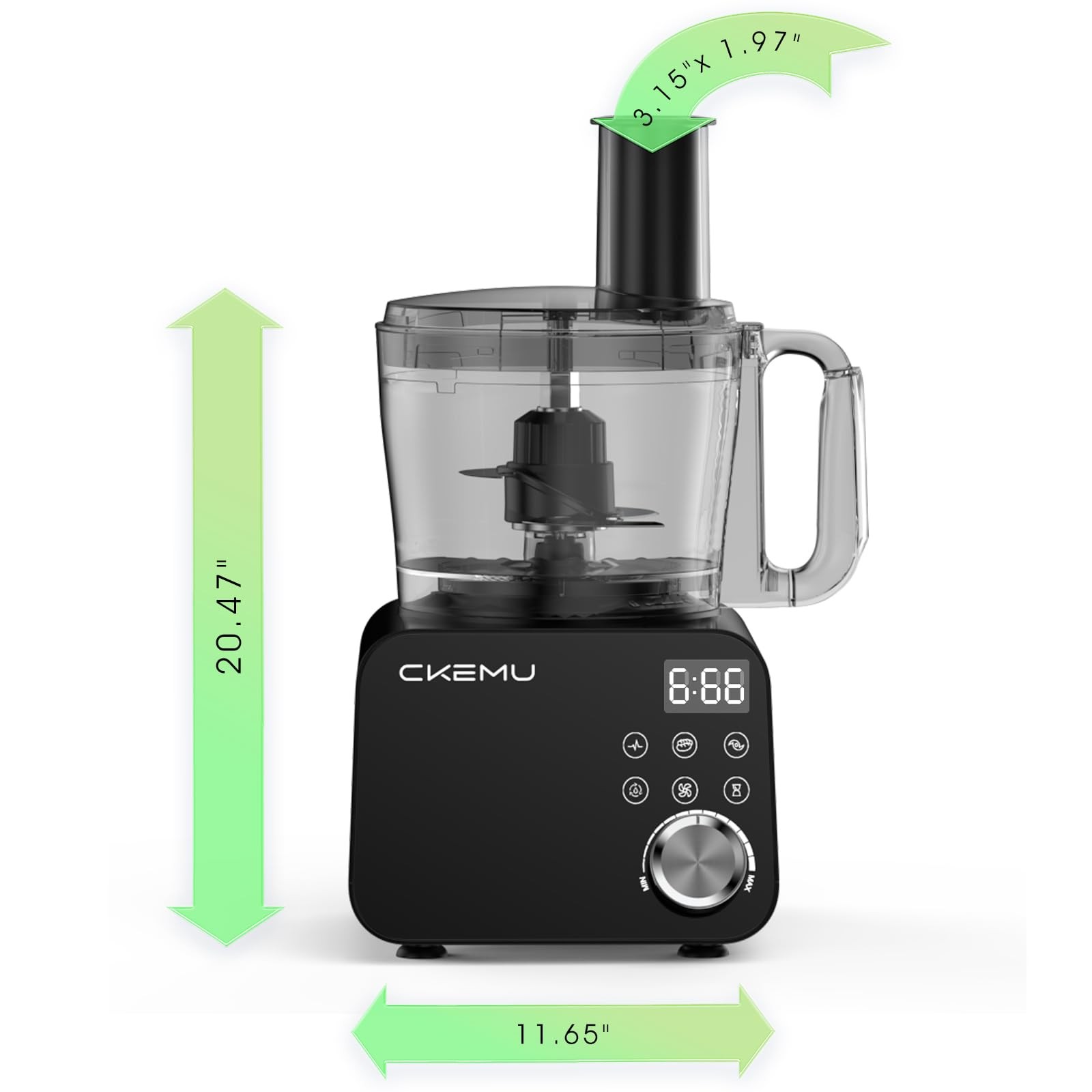 Smart Food Processor and Vegetable Chopper, 6 Automatic Functions, BPA Free, …