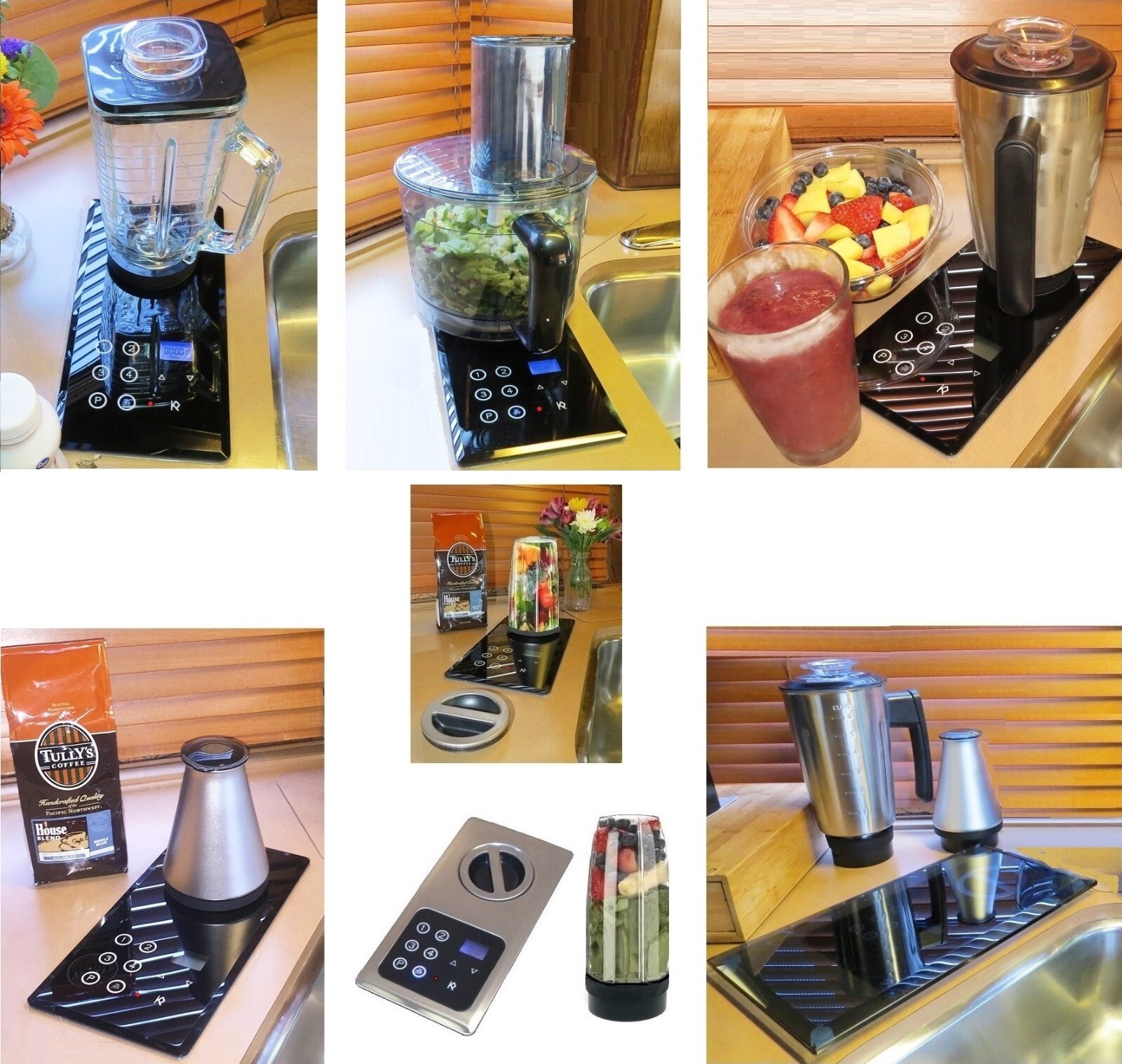 Built-in 9 Cup Food Processor (re: Nutone Food Center) + Glass Blender + Cover