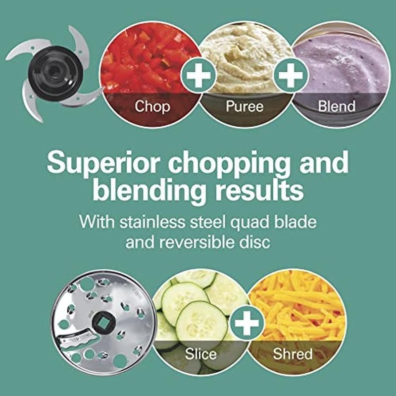 4-Cup Mini Food Processor Leak-Proof Bowl Easy Assembly Blend Chop Slice Shred