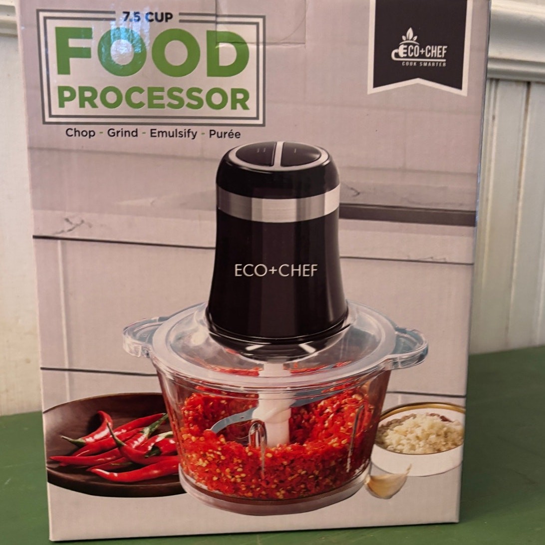 Eco + Chef Food Processor – New in Box – 7.5 Cup Capacity, 350 Watt Motor