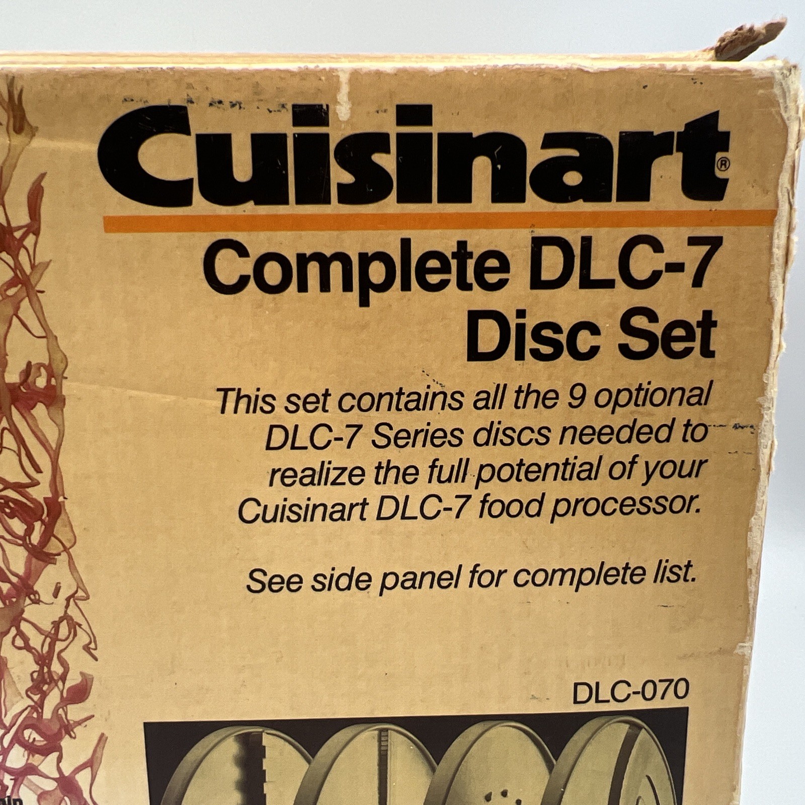 Cuisinart Food Processor DLC-7 Disc Set Cutting Discs Complete DLC-070