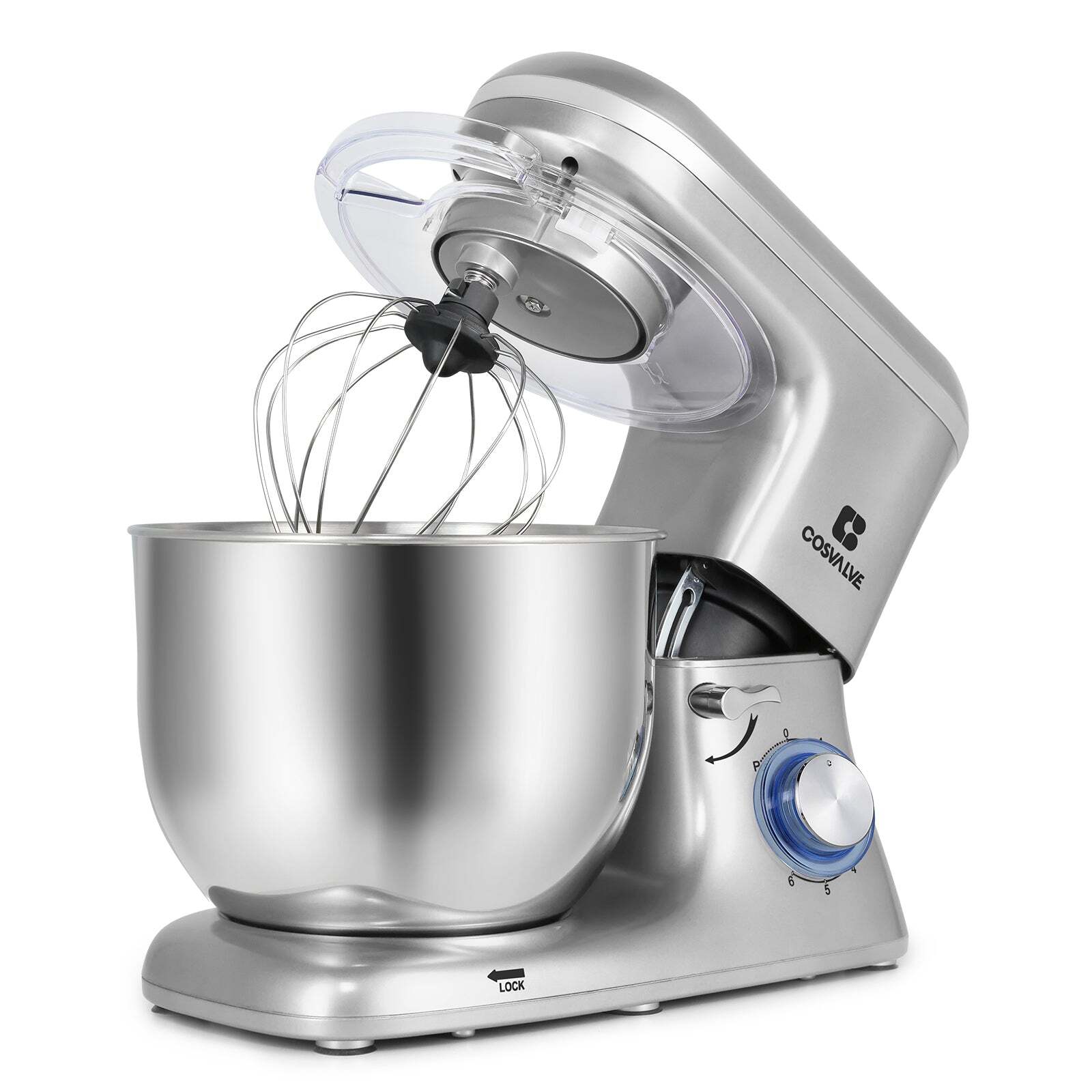 1400W food processor 7L stainless steel bowl Silver