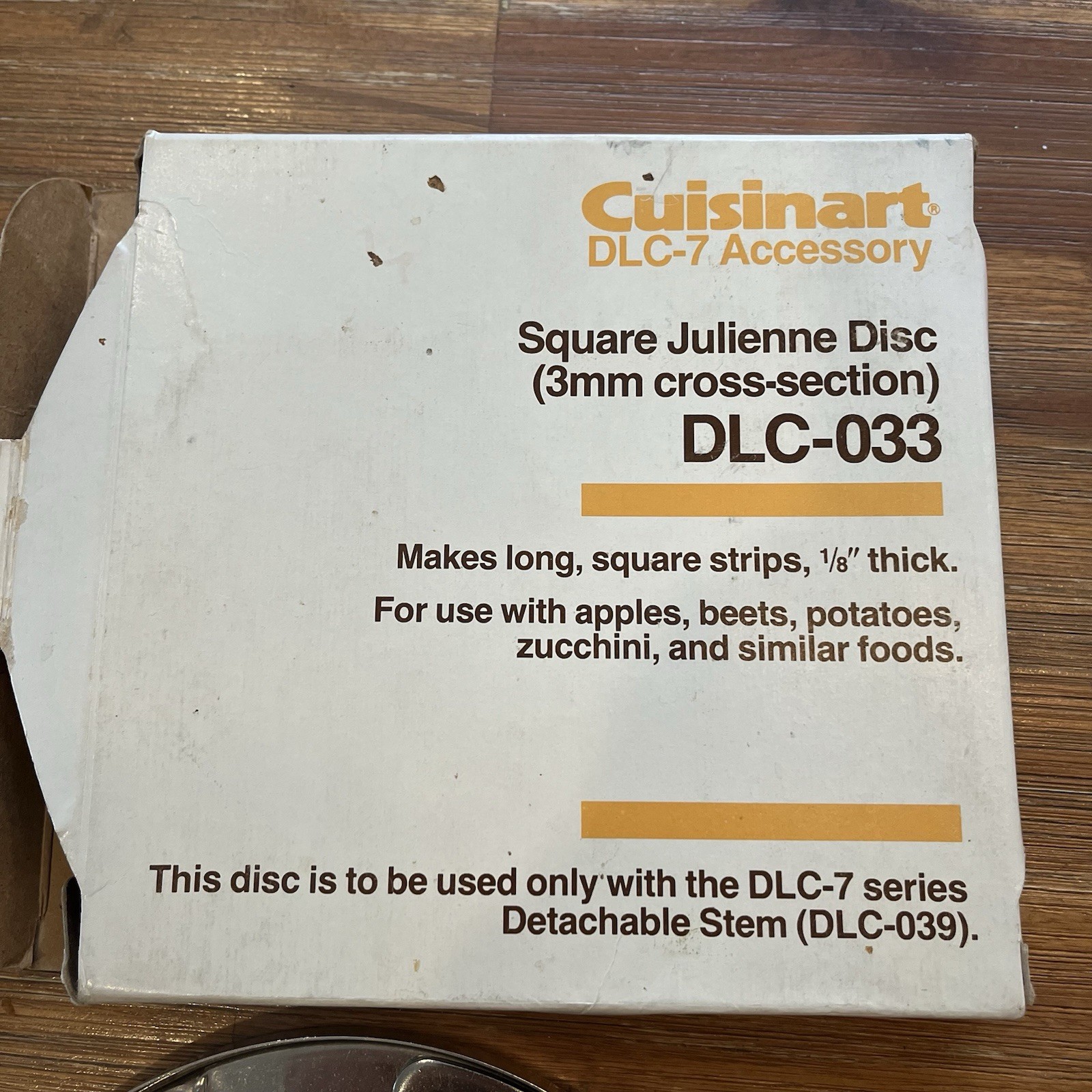 Cuisinart DLC-033 Square Julienne Disc 3mm 1/8″ for DLC-7 Series