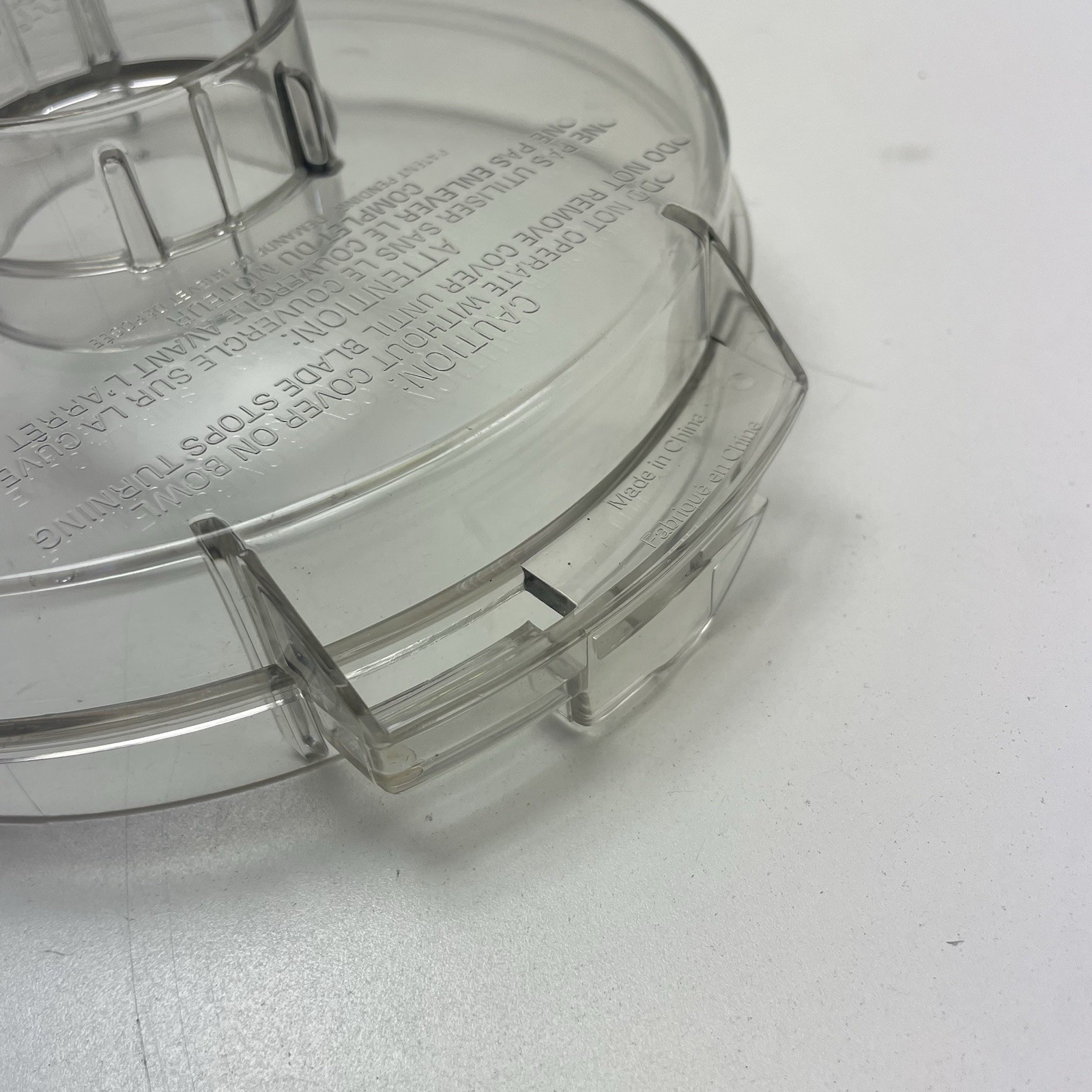 Cuisinart Pro Classic Food Processor DLC-116GTXT Flat Clear Lid & Cover Cap