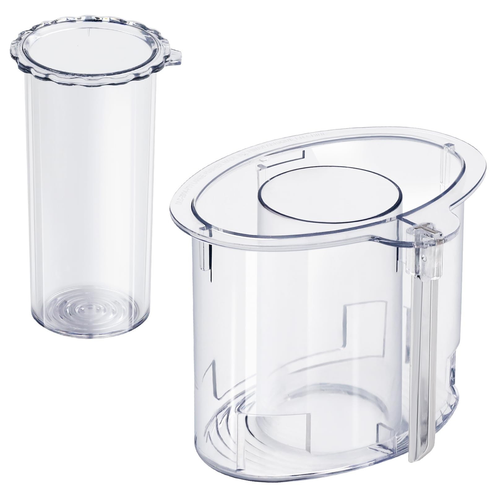 14-Cup Food Processor Parts Replacement – Large & Small Pushers, 4 Locking Tabs,