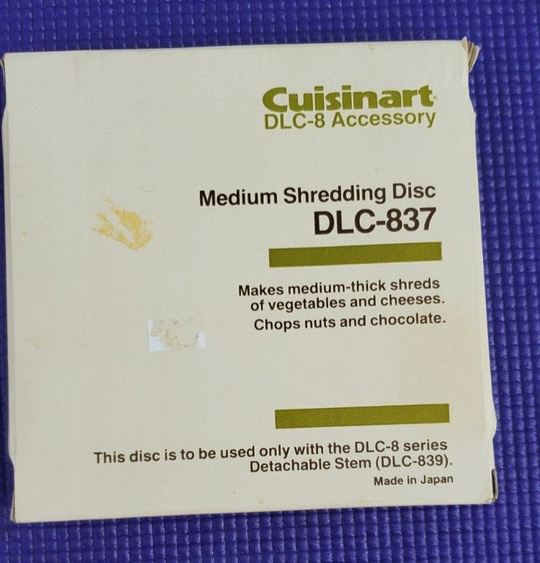 NEW! Cuisinart Disc Grating Blade DLC-837 DLC-8 and DLC-10 Food Processors Japan