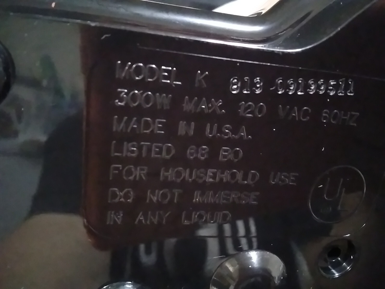 Regal La Machine I Food Processor Model K 813 Motor base only