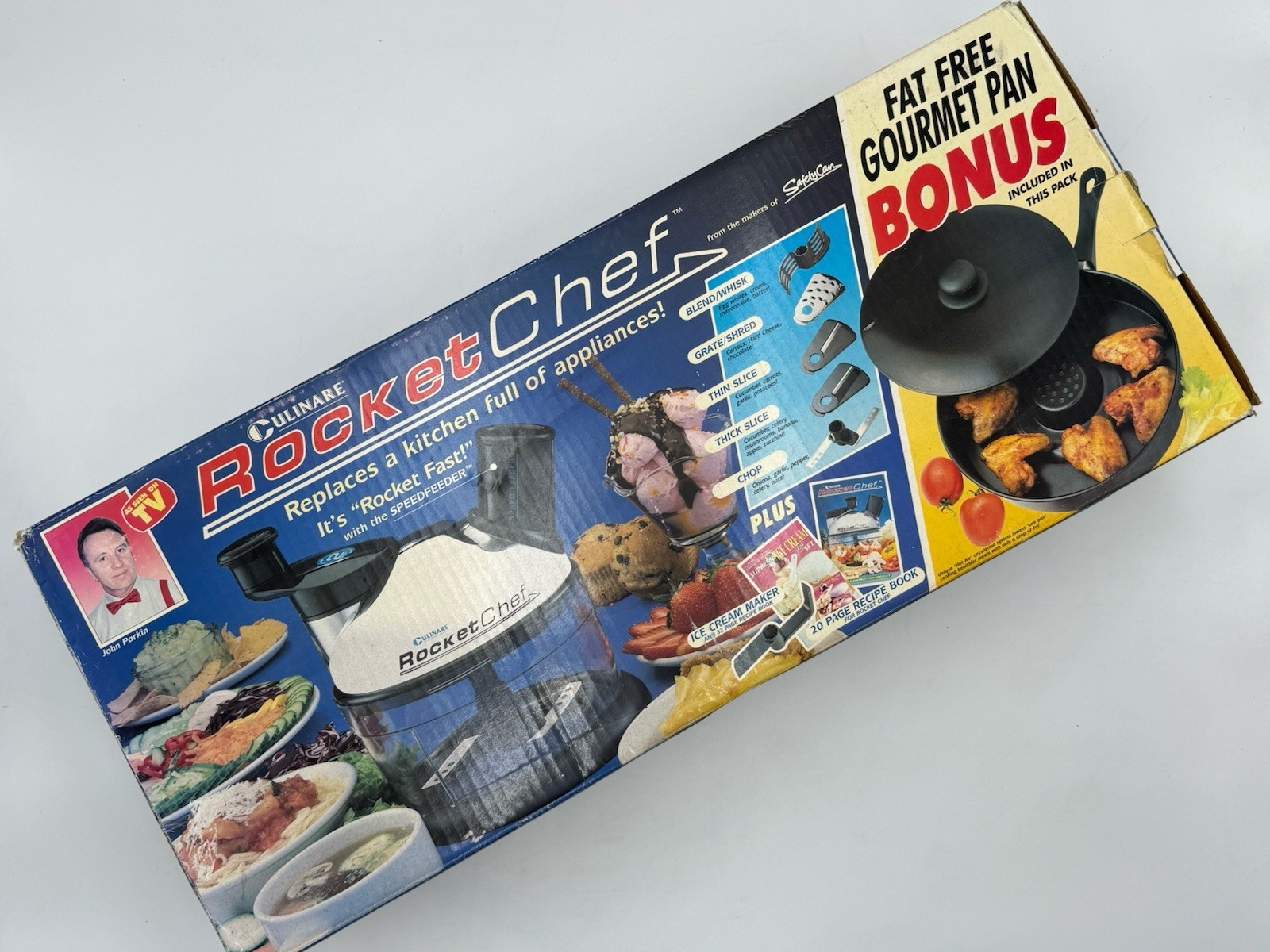 Culinare Rocket Chef Food Processor Chopper Slicer Grater New NIB Complete VTG