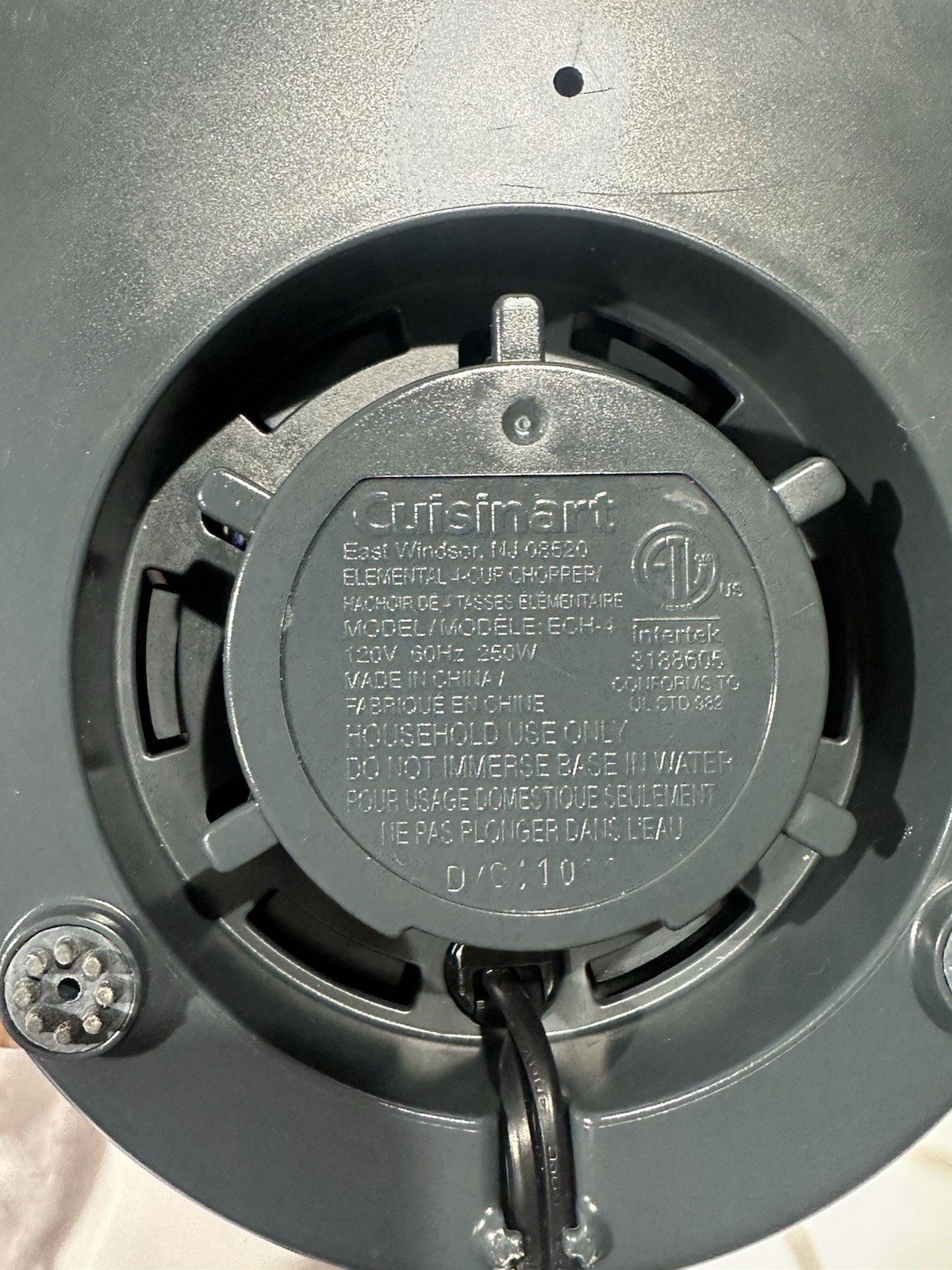 Cuisinart Elemental ECH-4-Cup Chopper/Grinder -Black All Parts Working