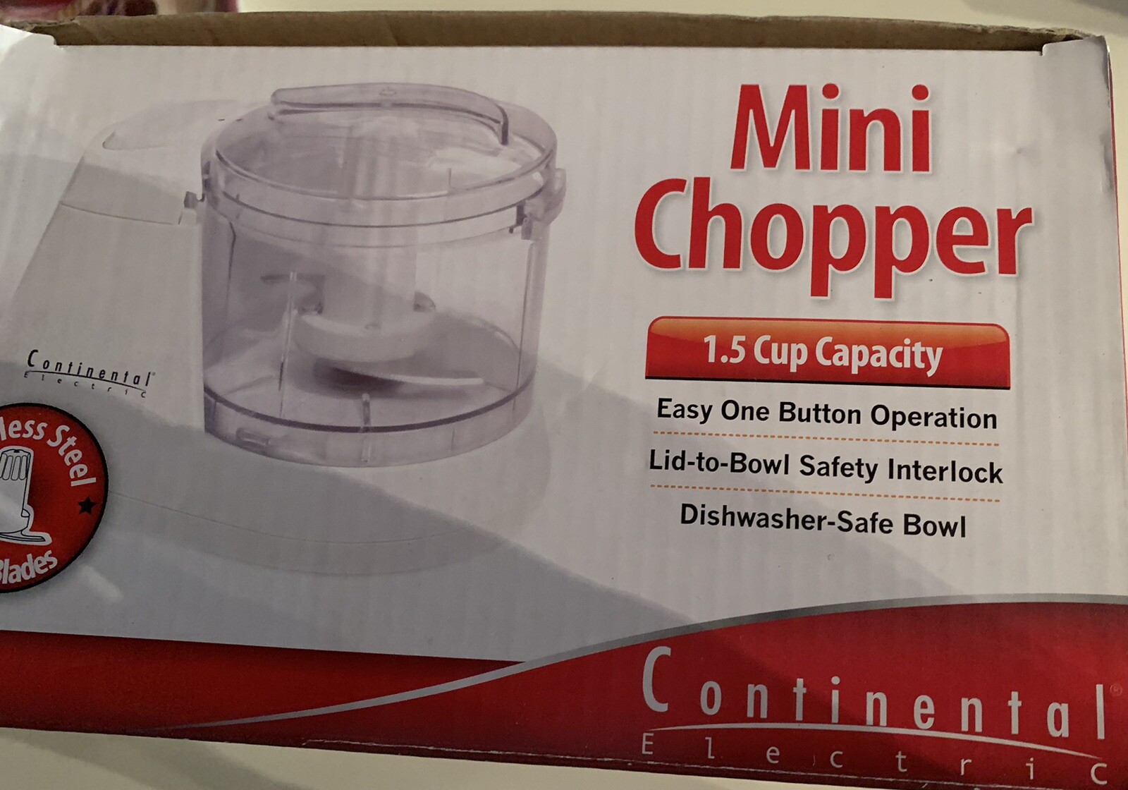 Mini Chopper 1.5cup Capacity by Continental