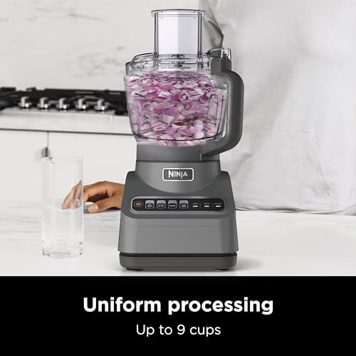 Ninja 1000 Peak Watt 9 Cup Food Processor with Auto iQ Technology Silver
