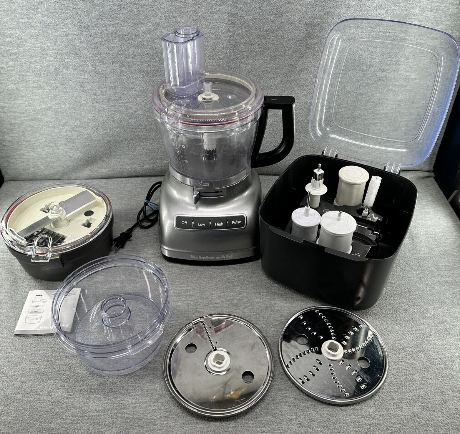 KitchenAid 14-Cup Food Processor Kit Contour Silver KFP1466CU