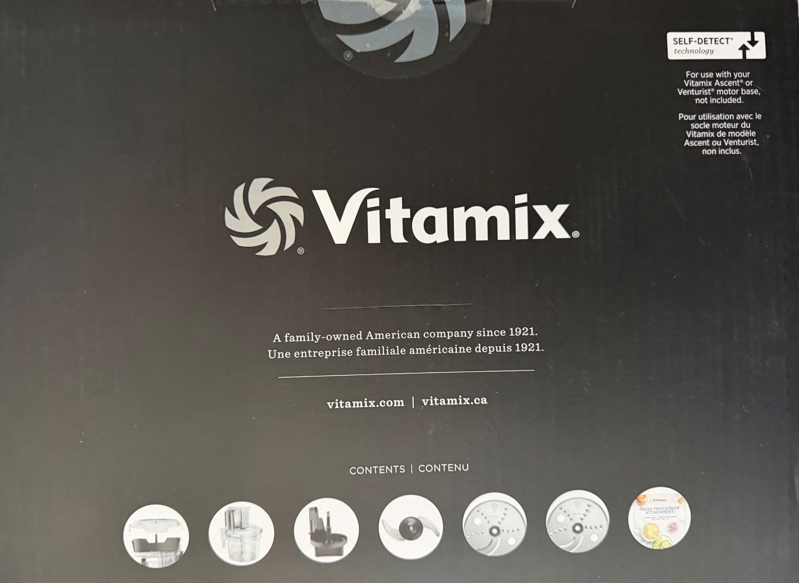 Vitamix 12-Cup Food Processor Attachment Self Detect, BPA-Free, W/Blades NIB NEW
