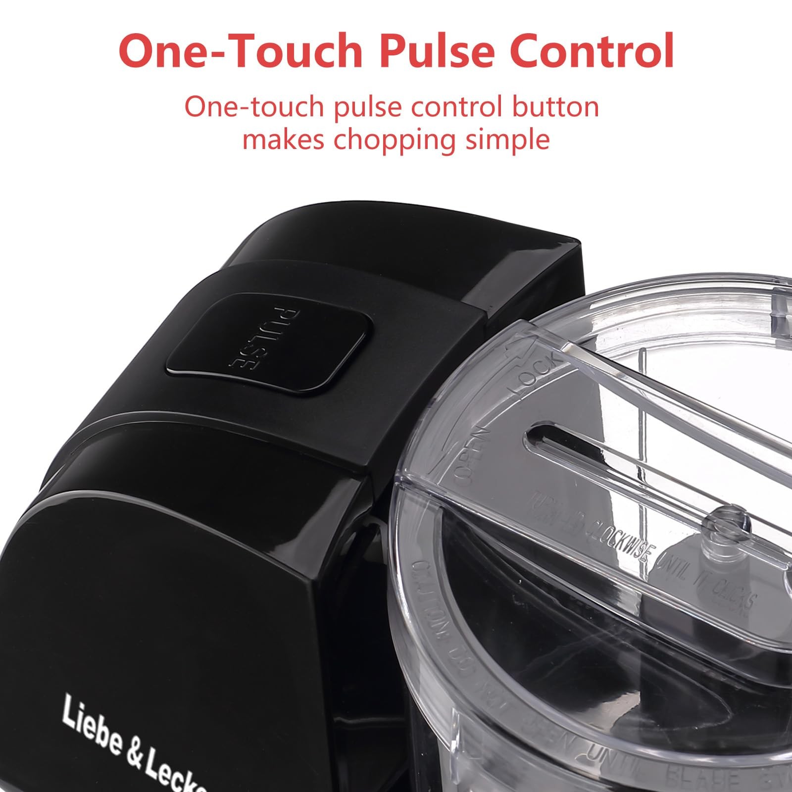 Liebe&Lecker Mini Food Processor 1.5 Cup Small Chopper Electric Mincer