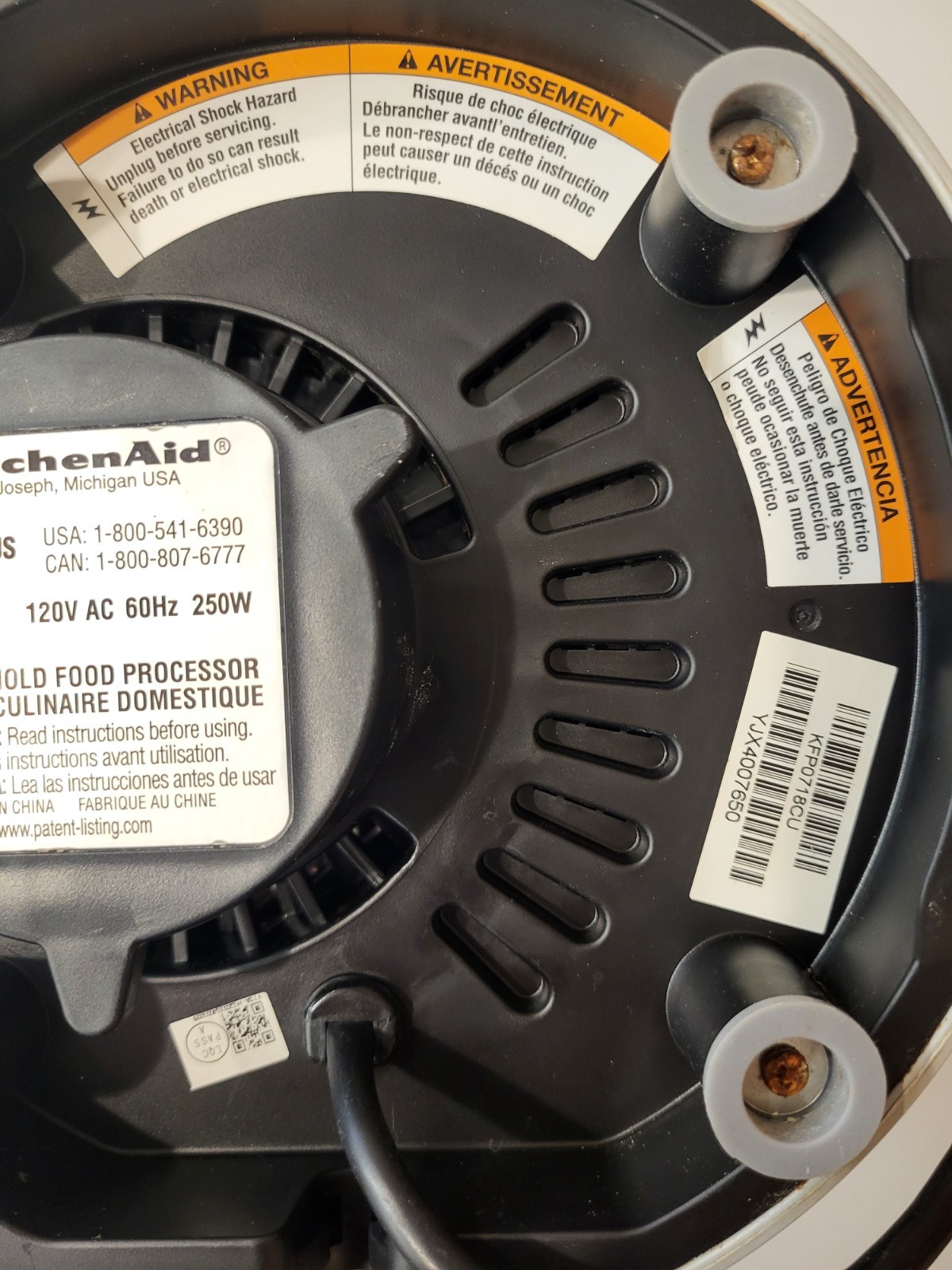 KitchenAid KFP0718 Food Processor Motor Base Unit – Working