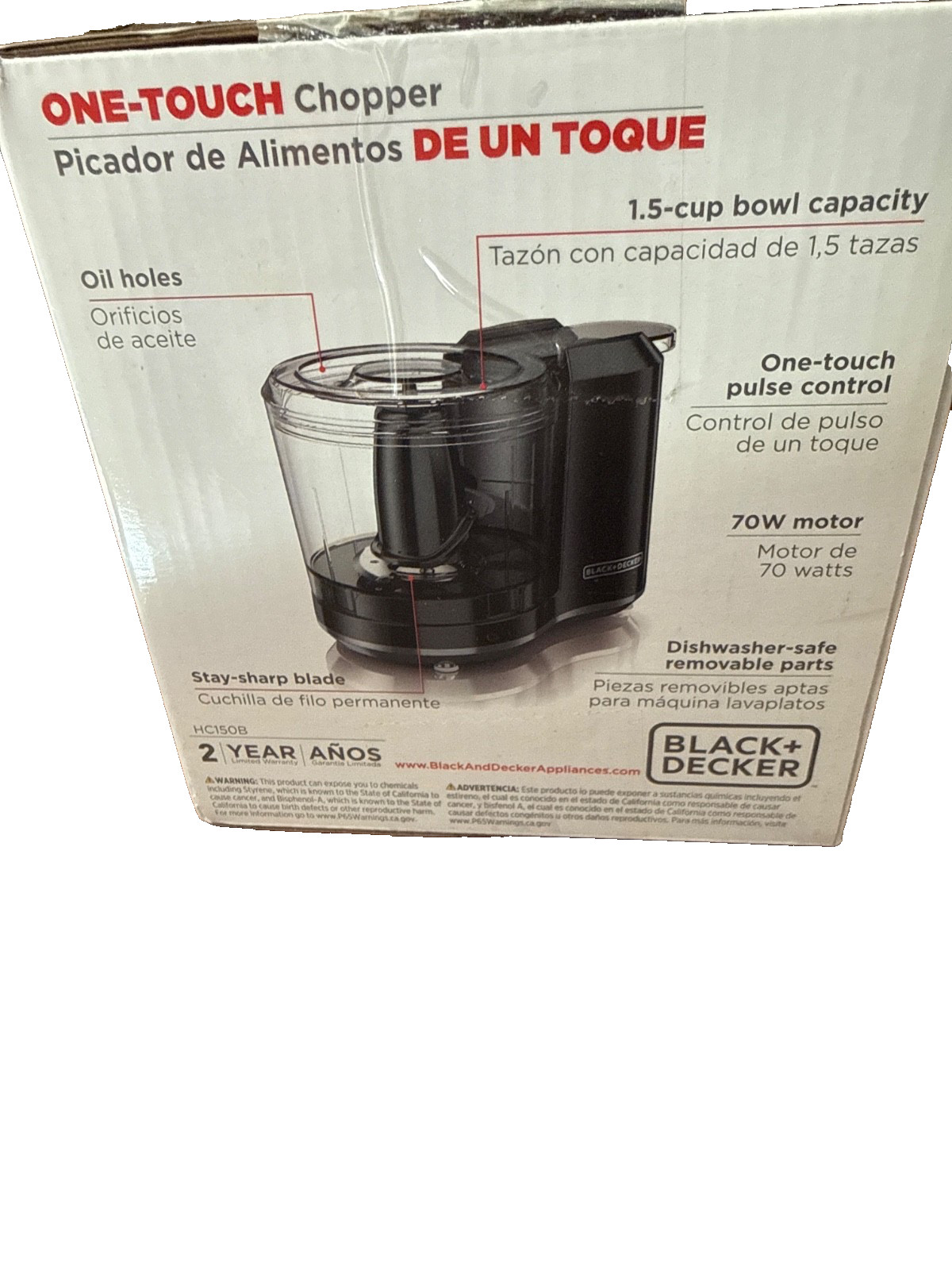black and decker one touch choppet 1.5 cup