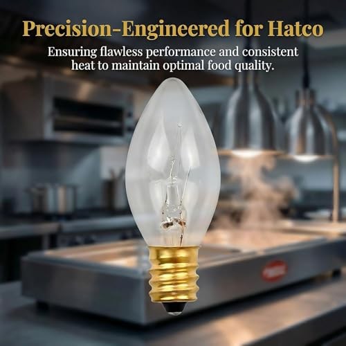 Compatible Heat Lamp Bulbs Equivalent to Hatco 02.30.043.00, 8-Pack 60W 120V