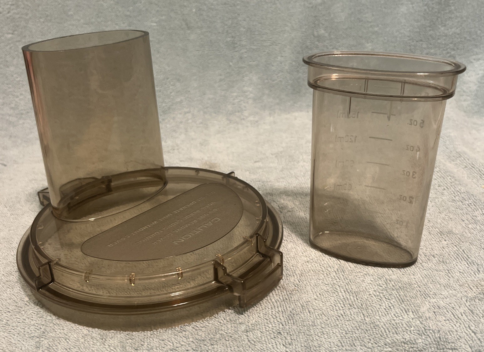 Vtg. Sunbeam Le Chef Food Processor 14-11 Replacement Parts Only Lid & Pusher
