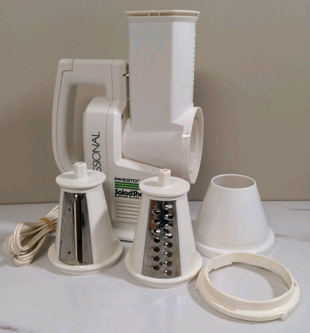 Vintage Presto Professional Salad Shooter Electric Shredder Slicer Cheese Grater