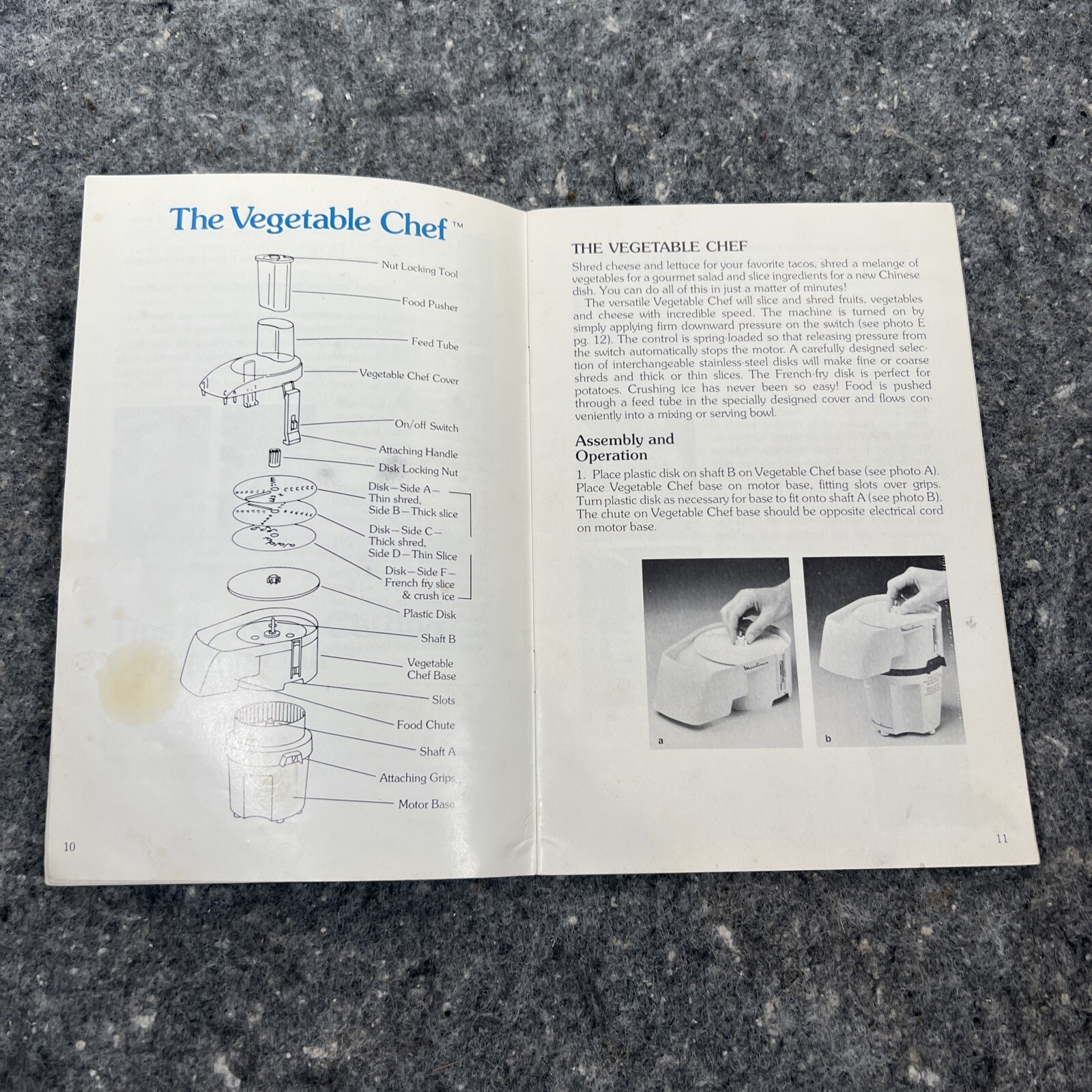 LA Machine Food Processor Model 390 & 354 Instructions and Operating Manual