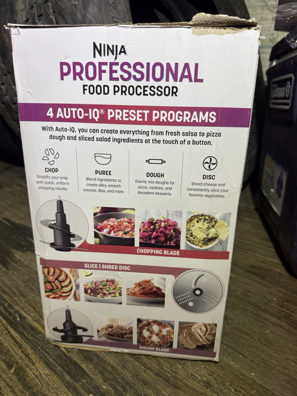 Ninja Professional Food Processor 1000W 9 Cup Auto-IQ, Chopping & Slice/Shred