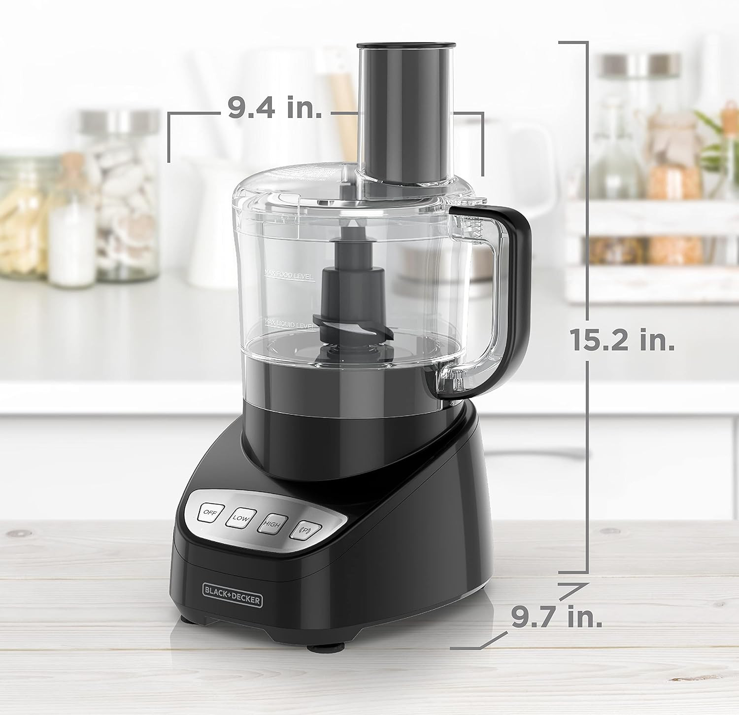8-Cup Food Processor, Easy Assembly, Stainless Steel S-Blade, Shred, Slice, Chop
