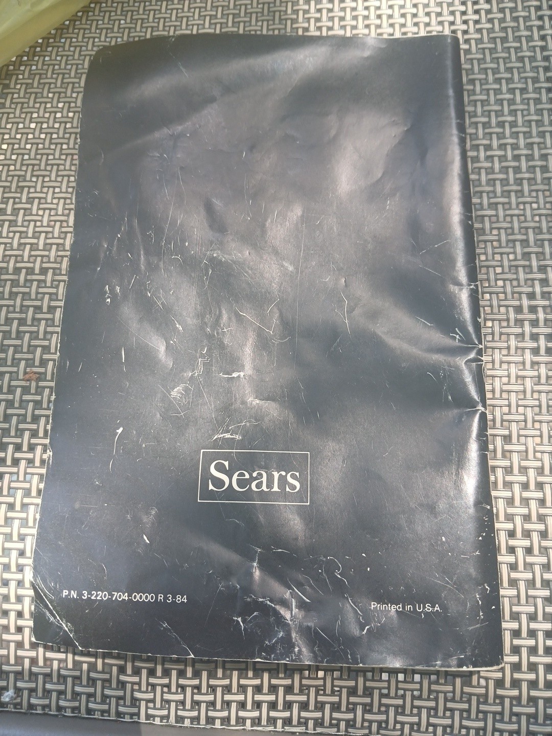 Sears Counter Craft 7-Speed Food Processor Owner’s Manual Only