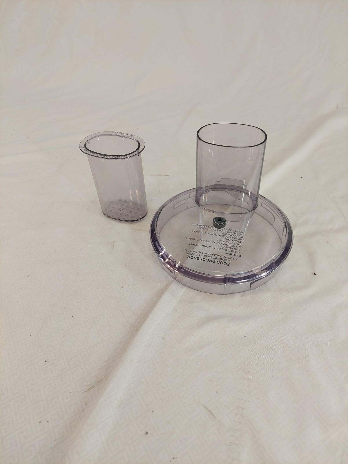 Cuisinart Food Processor FP-8WBC Work Bowl Lid W/Pusher