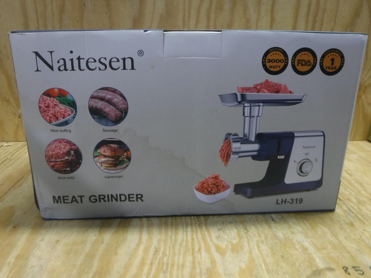 New Naitesen 3000W Blue Electric Meat Grinder Sausage Maker Machine Food Grinder