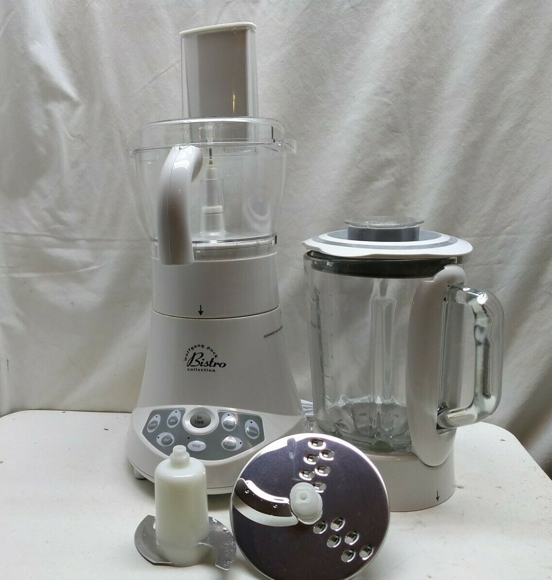 Wolfgang Puck Countertop BPB0100 Bistro Blender/Food Processor Dual Set White