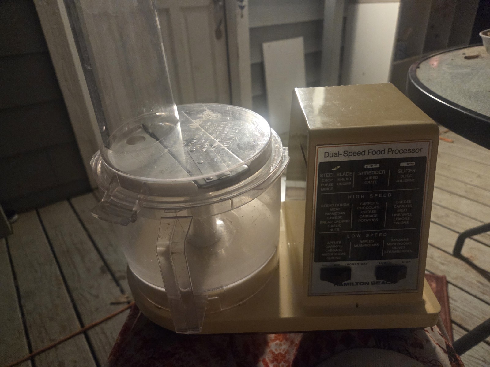 Hamilton Beach Scovill Dual Speed Food Processor 702-3 Beige TESTED & WORKING!