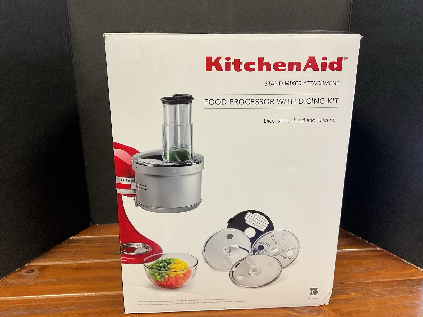KitchenAid Stand Mixer Food Processor Attachment KSM2FPA w/ Dicing Kit