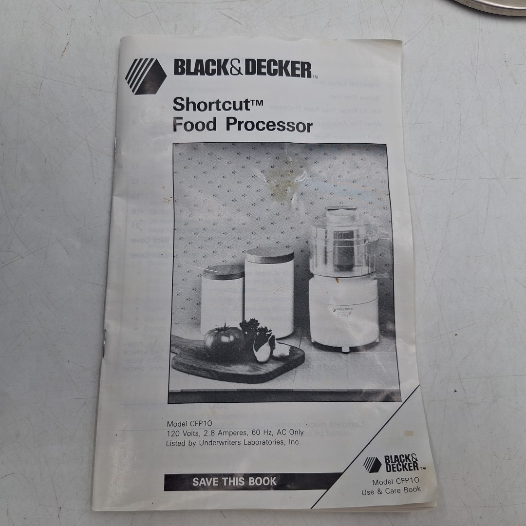 Black & Decker Shortcut Food Processor CFP-10 TESTED