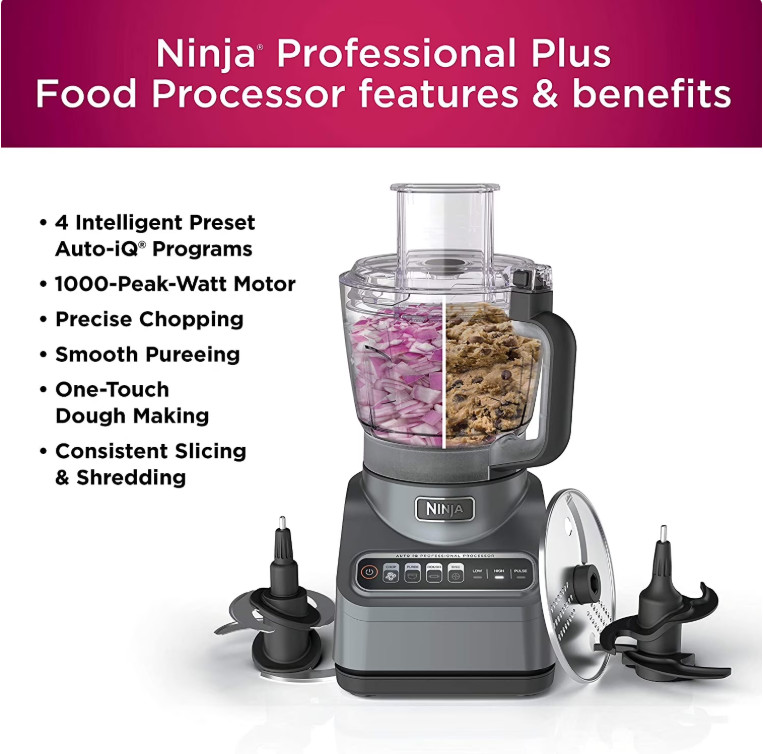Ninja BN601 Professional Plus Food Processor 9-Cup 1000W Auto-iQ Refurbished