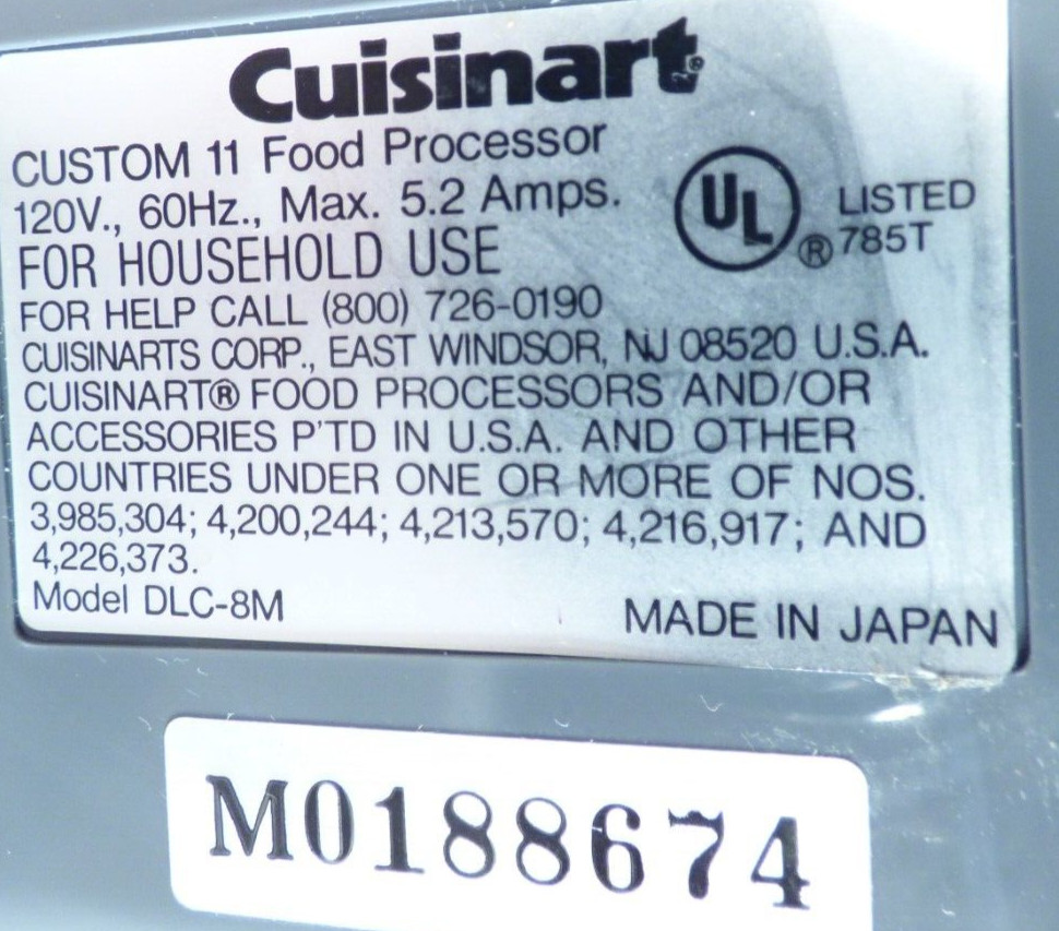 Cuisinart Food Processor Custom 11 w/ Stem Adapter, 2 slicers + Dough & S Blade