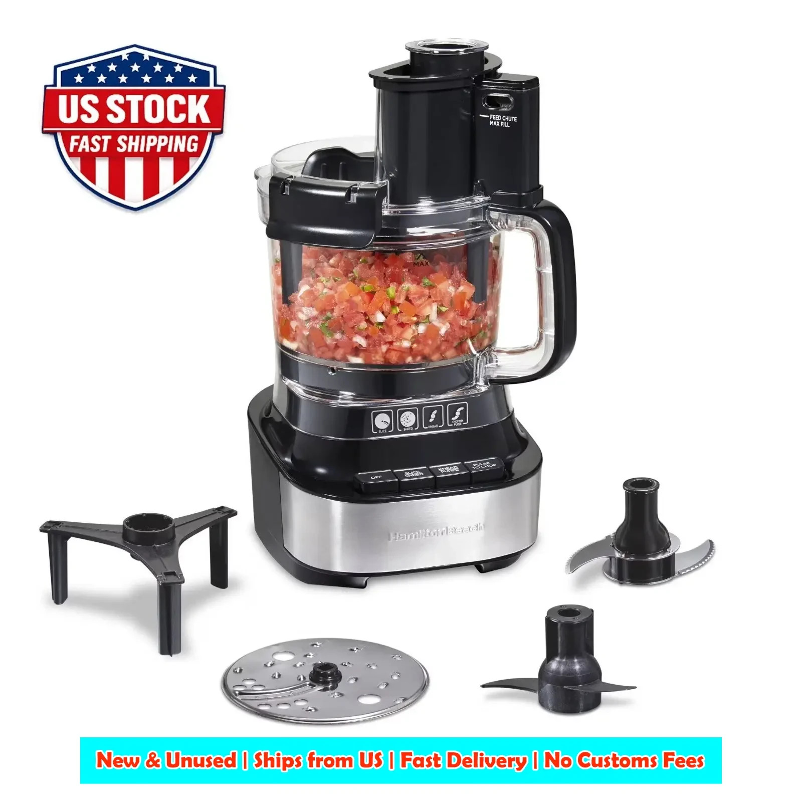 Hamilton Beach 10 Cup Stack & Snap Food Processor 70822FG