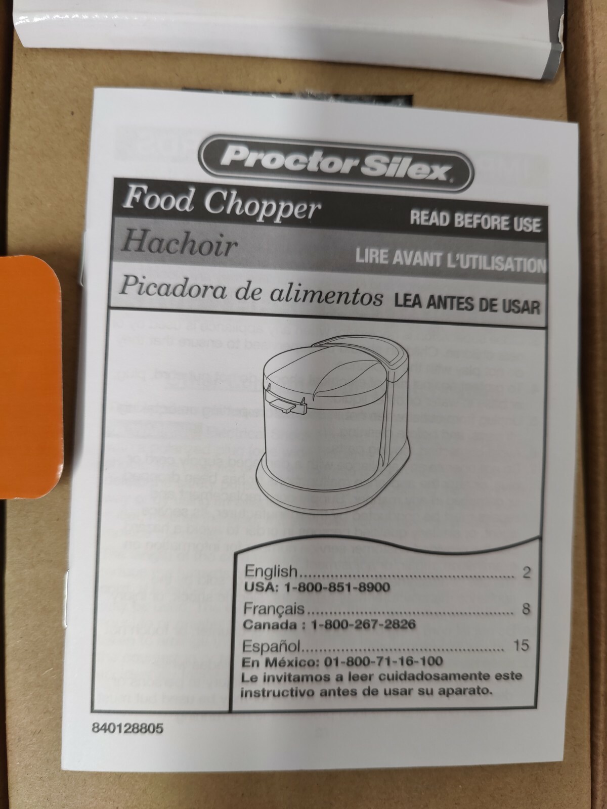 Proctor Silex 72507 1.5 Cup Durable Food Chopper BRAND NEW 1 1/2 Cup Capacity